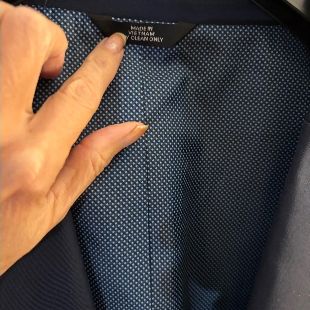 Men's Haggar The Active Series Tailored Stretch Modern Fit Navy Sports Coat